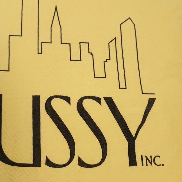 Stussy Short Sleeve T-Shirt Men's Medium Yellow - Picture 4 of 9